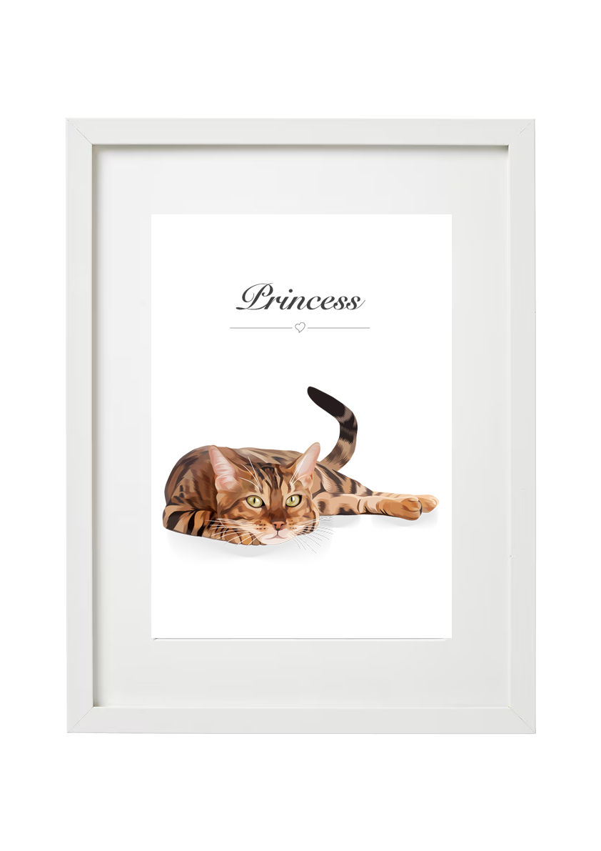 Personalised 2024 cat print