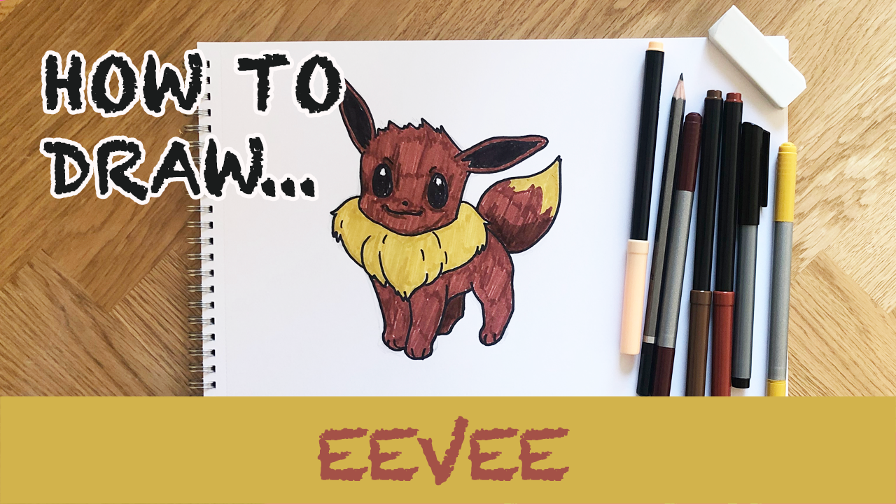 Load video: How to draw Eevee step by step