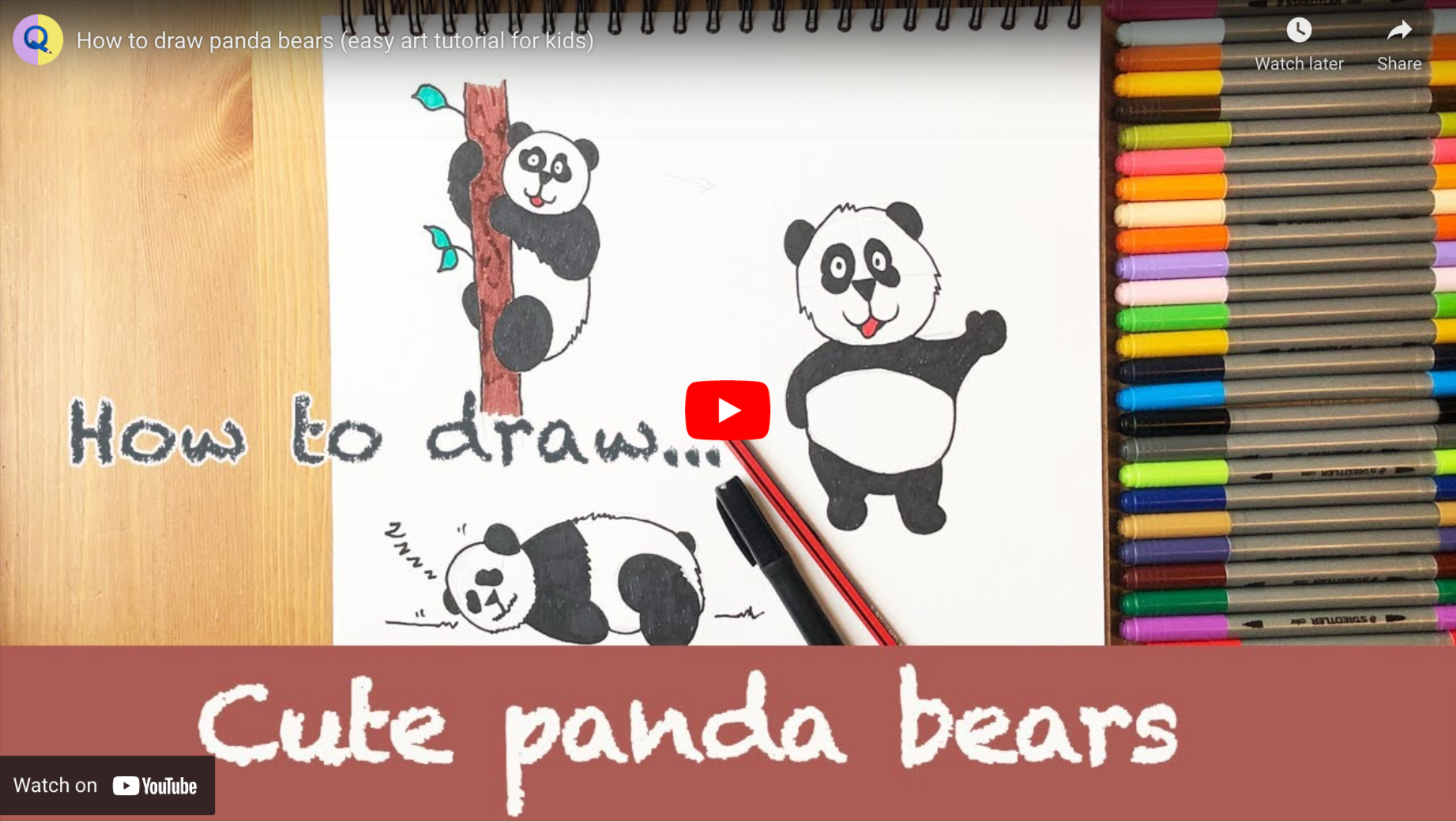 HOW TO DRAW A CUTE PANDA 