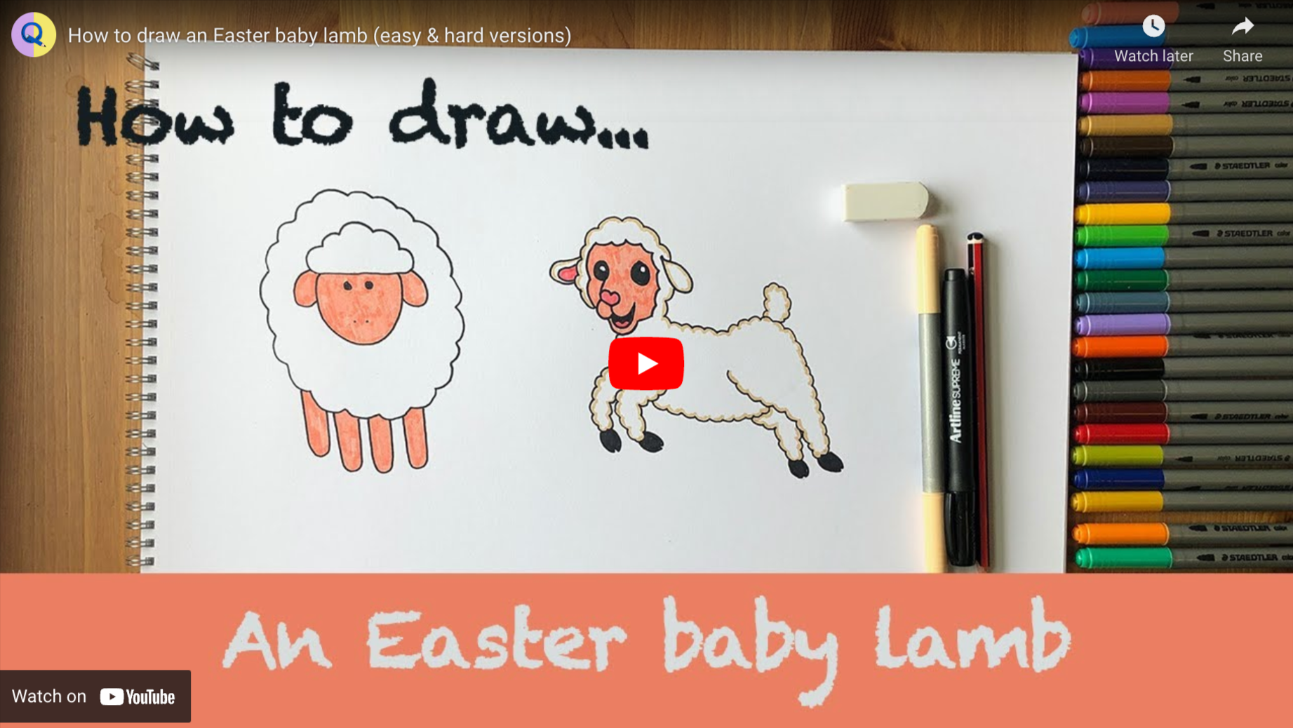 Load video: How to draw a baby lamb