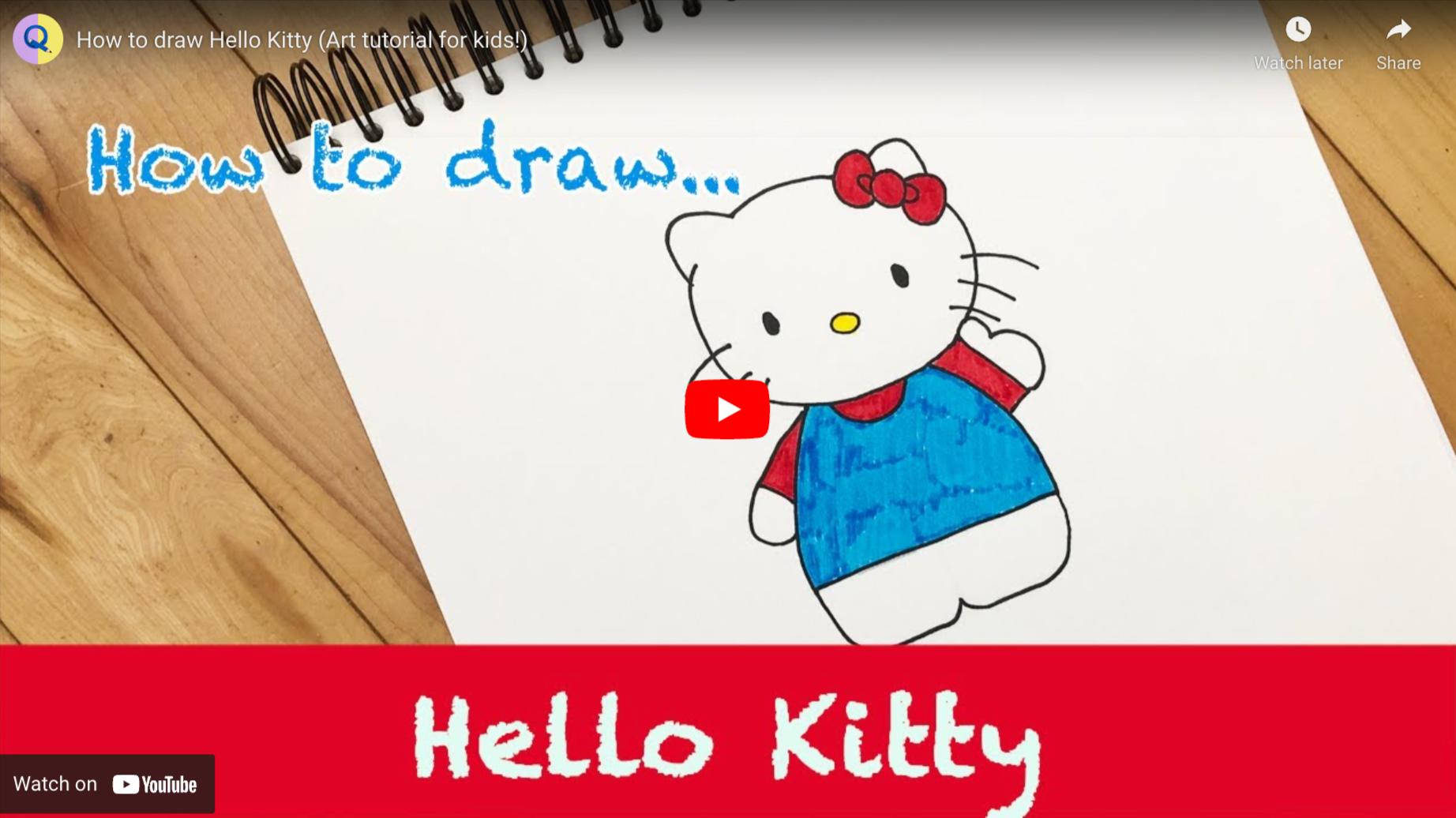 Load video: How to draw Hello Kitty