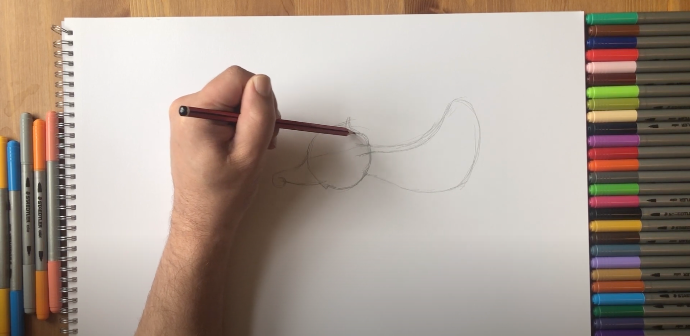 How To Draw Dumbo the Elephant | Art Lessons With Quickdraw