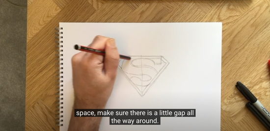 How to draw Superman's logo part 5