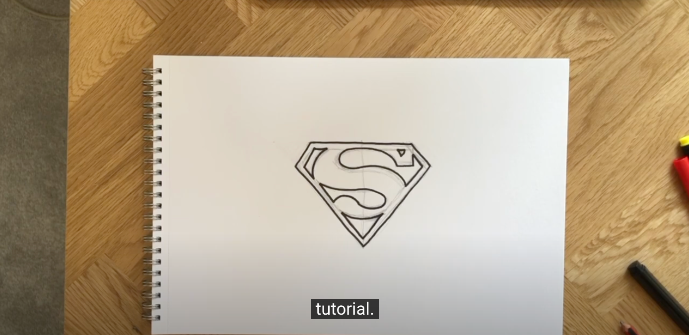 ✨Drawing Superman Logo - Drawing and Coloring Pages for Kids - YouTube