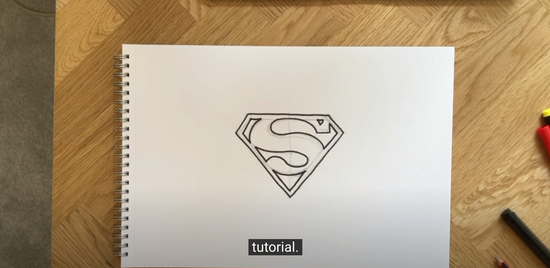 How to draw Superman's logo part 6