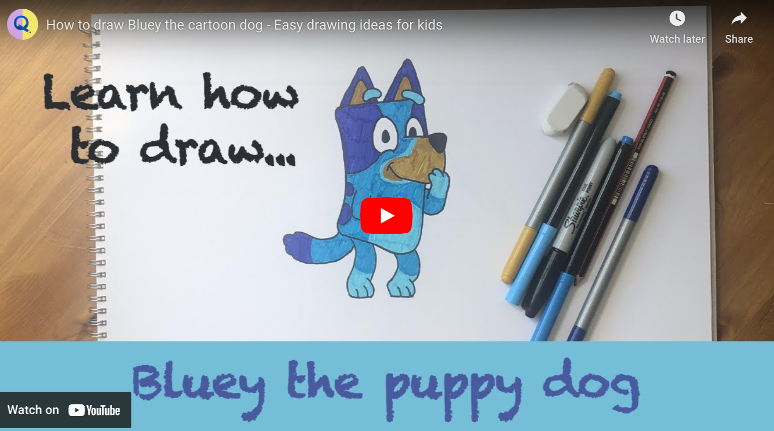 Load video: How to draw Bluey video