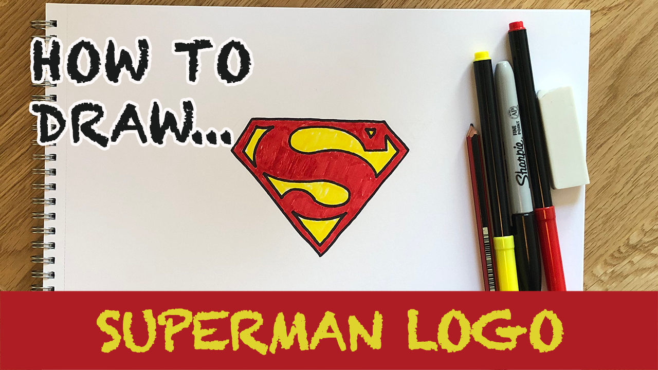 Load video: How to draw the Superman logo step by step