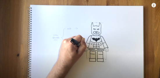 lego movie batman drawing