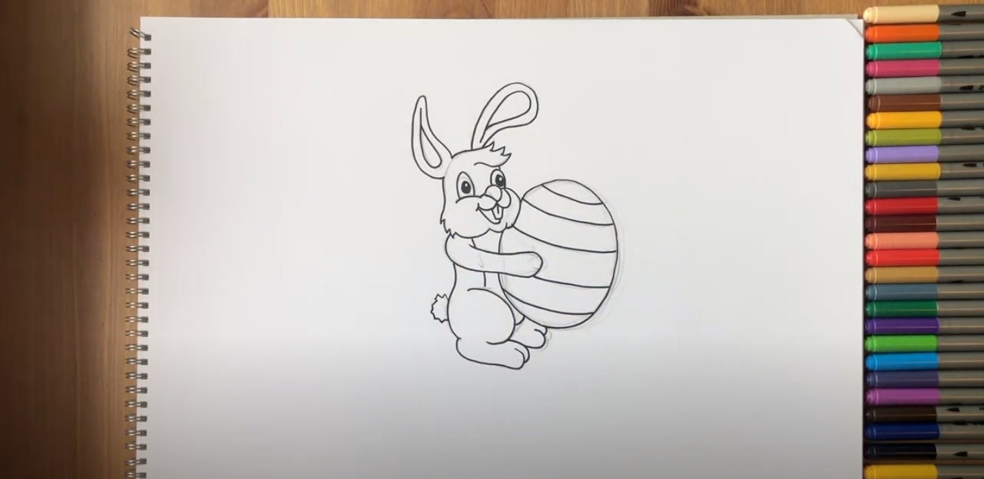 Easter Bunny Coloring Page | Easy Drawing Guides