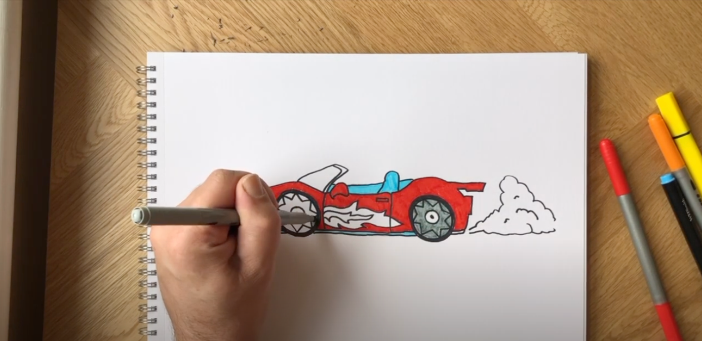 Scion FR S Race Car Car Drawing Digital Art by CarsToon Concept - Pixels