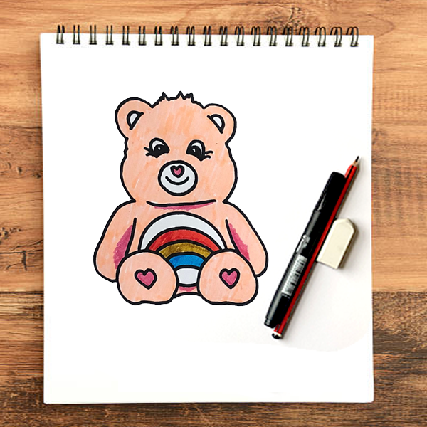 How To Draw A Teddy Bear (Easy Drawing Tutorial) - YouTube
