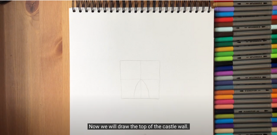 How to draw an old castle part 1