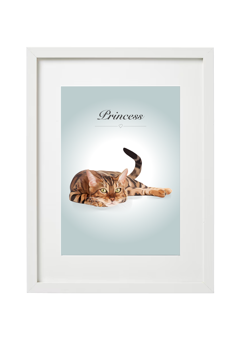 Personalised Cat Cartoon Drawing