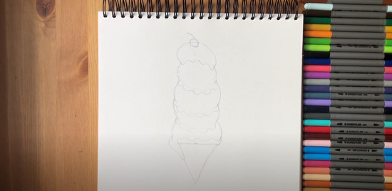 How to draw an ice cream tower part 4