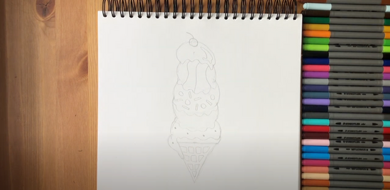 How to draw an ice cream tower part 5