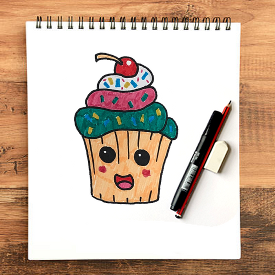 drawing of cute food
