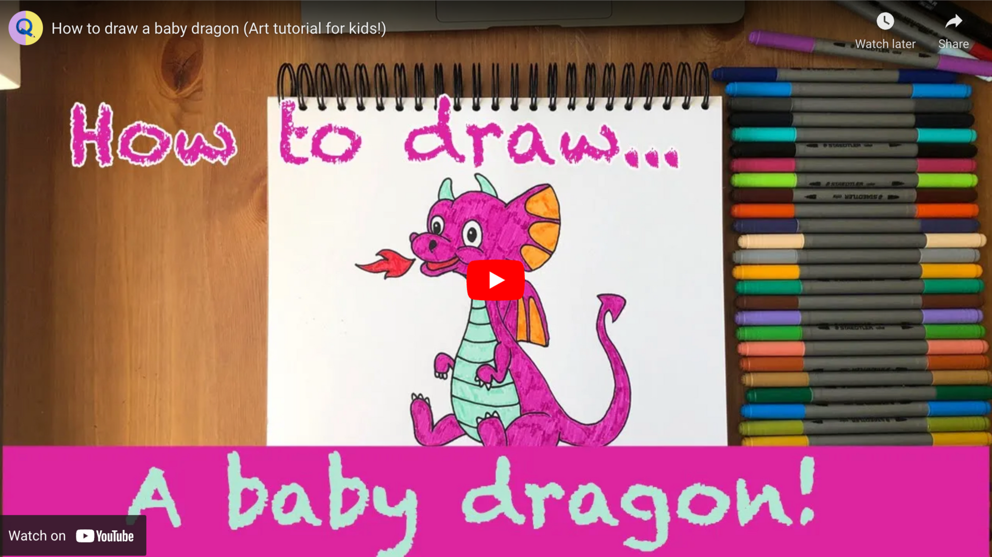 How To Draw A Cute Baby Dragon Easily 