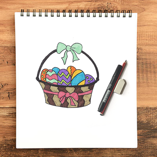 Easter eggs drawing