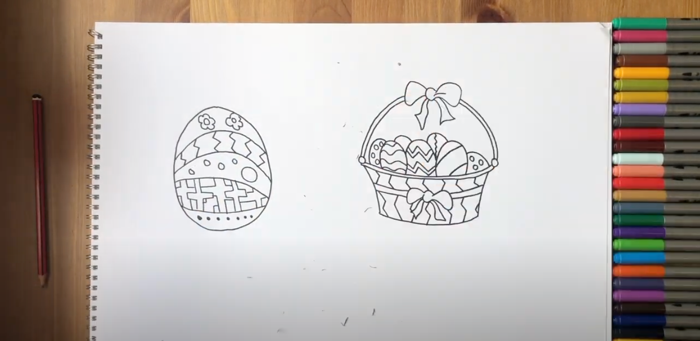 HOW TO DRAW A HAPPY EASTER DRAWING | EASTER EGG DRAWING | EASTER DAY DRAWING  IDEAS - YouTube