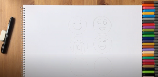 How to draw cute emoji faces part 5