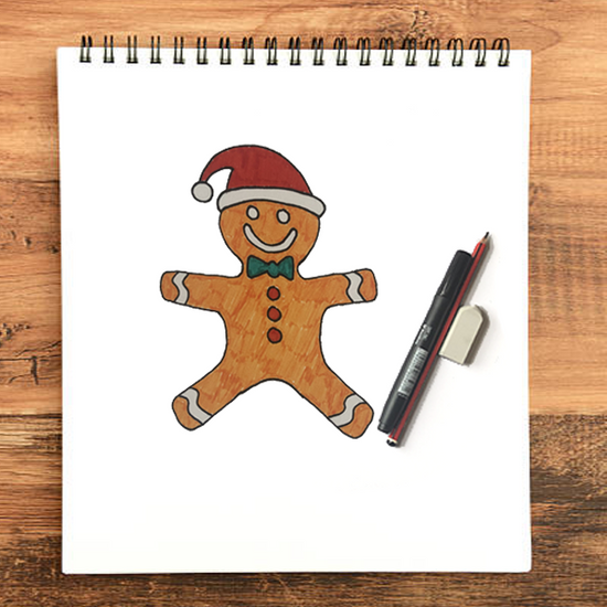 Gingerbread man drawing