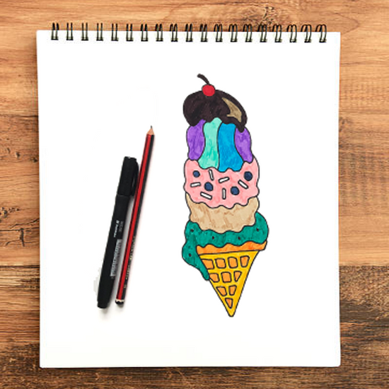 Ice cream tower drawing