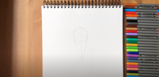 How to draw an ice cream cone part 2