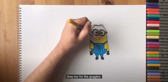 easy minion pencil drawings