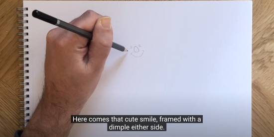 How to draw Piglet step 1