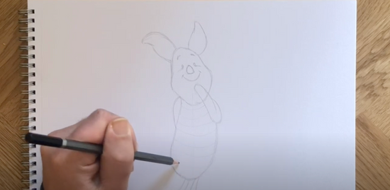 How to draw Piglet step 4