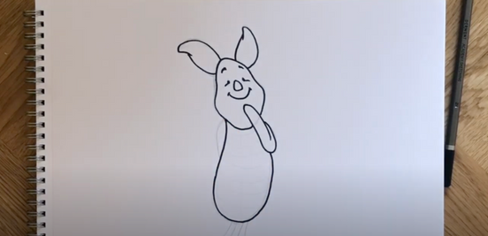How to draw Piglet step 5