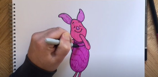 How to draw Piglet step 6