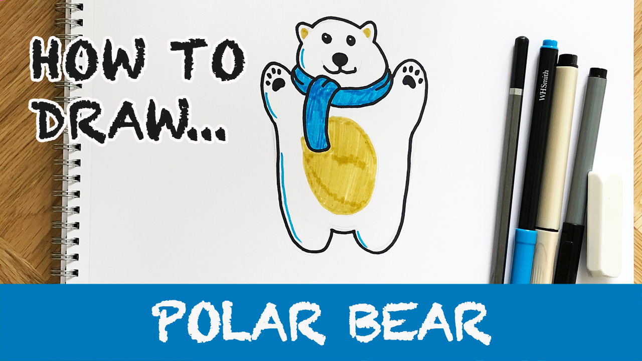 Load video: How to draw a polar bear step by step