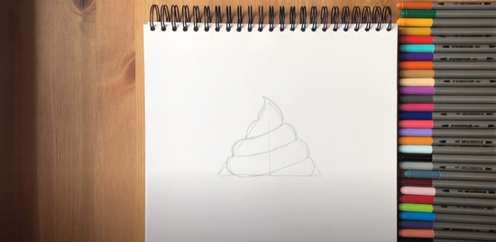 How to draw the poop emoji part 2