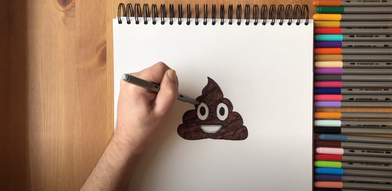 How to draw the poop emoji part 5