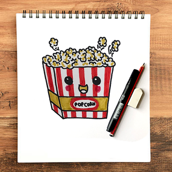 popcorn drawing