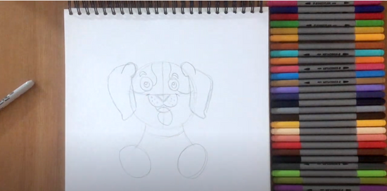 How to draw a puppy dog step 5