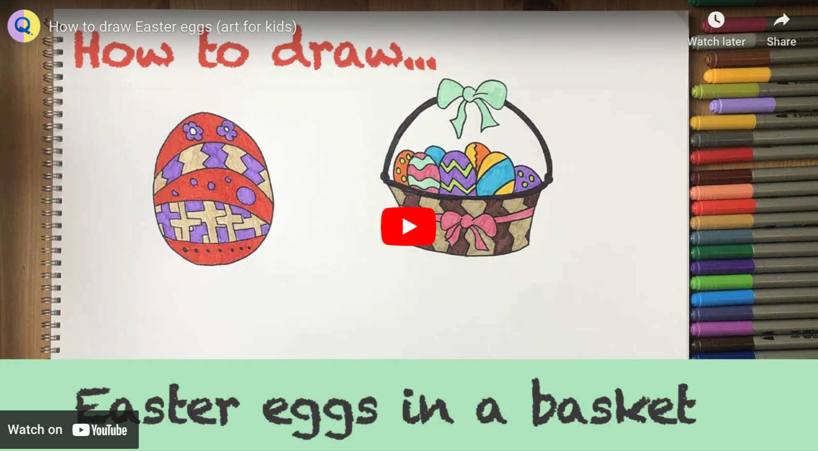 Load video: How to draw Easter eggs video