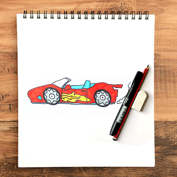 🏎 How to Draw a Fast Race Car Easy Drawing for Kids