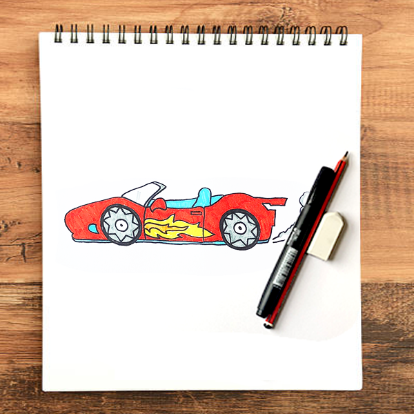 🏎 How to Draw a Fast Race Car  Easy Drawing for Kids 