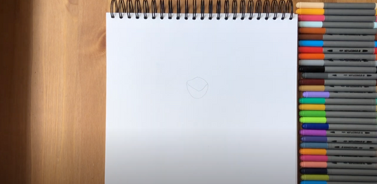 How to draw a cartoon rose part 1