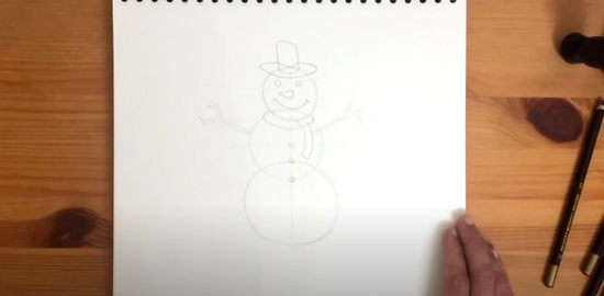 How to draw a snowman part 5