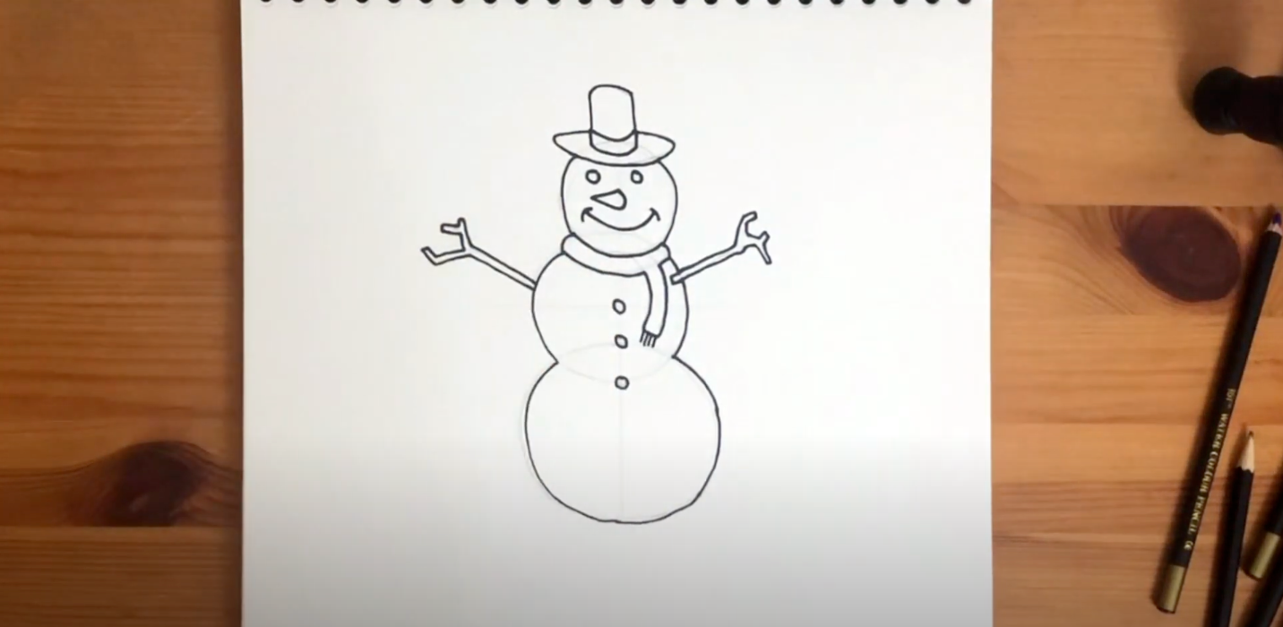 How to Draw a Snowman - Bullet Journal Monthly