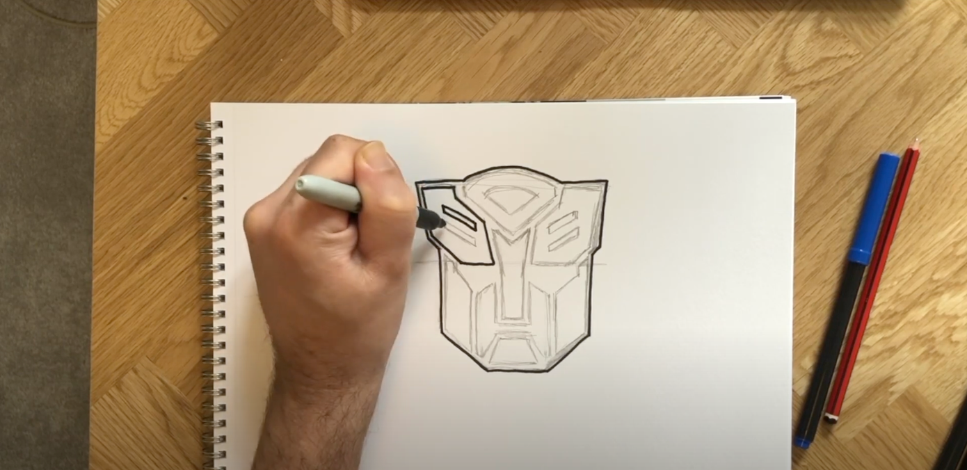 How to Draw the Autobots Symbol from Transformers  Really Easy Drawing  Tutorial
