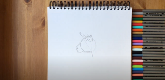 How to draw the unicorn emoji part 4