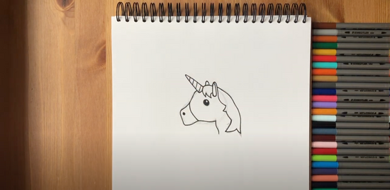 How to draw the unicorn emoji part 6