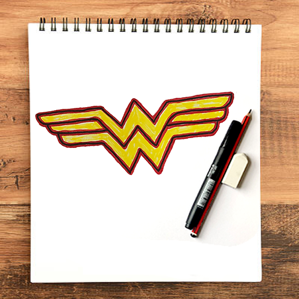 Wonder Woman Drawing by Benjamin Dewey